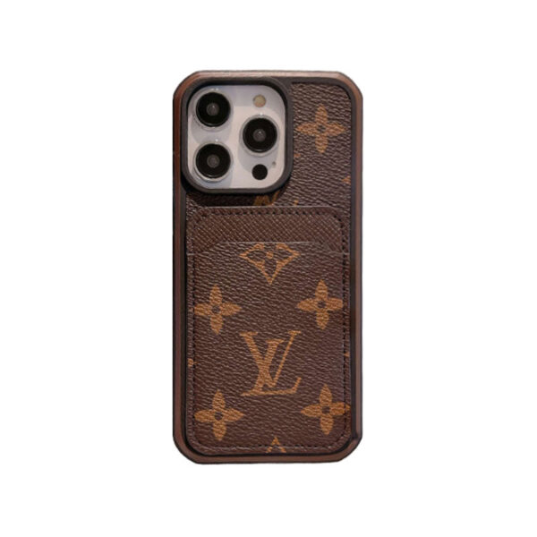 Monogram iPhone Case With Card Holder Pink Printing -ZP241107-GTOCASE