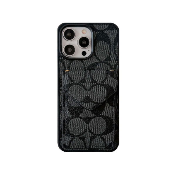 CH  iPhone Case With Card Holder And Strap Light Black -SJ240513-GTOCASE
