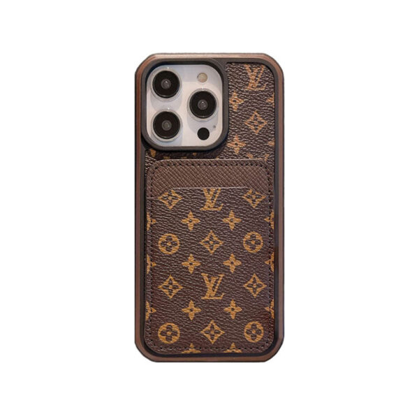 Monogram iPhone Case With Card Holder Pink Printing -ZP241107-GTOCASE