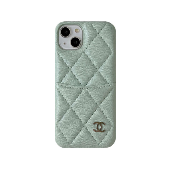 Leather CC Case With Crad Holder For iPhone Pink -PZB240603-GTOCASE