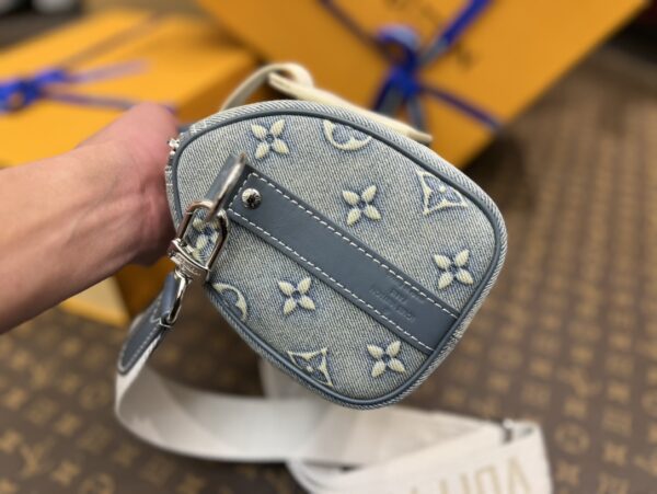 Vintage washed denim handbag