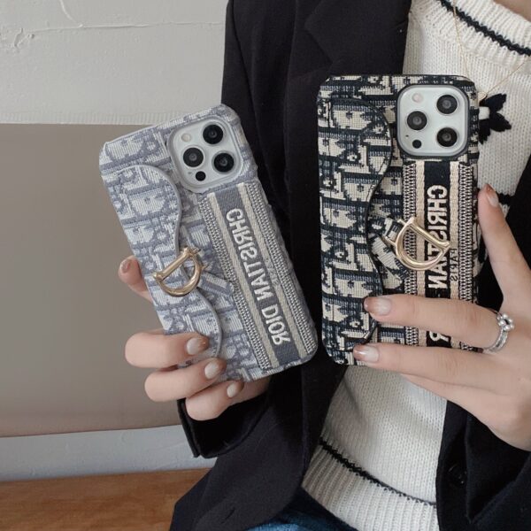 CD iPhone Case With Card Holder Black-KKY240115-GTOCASE