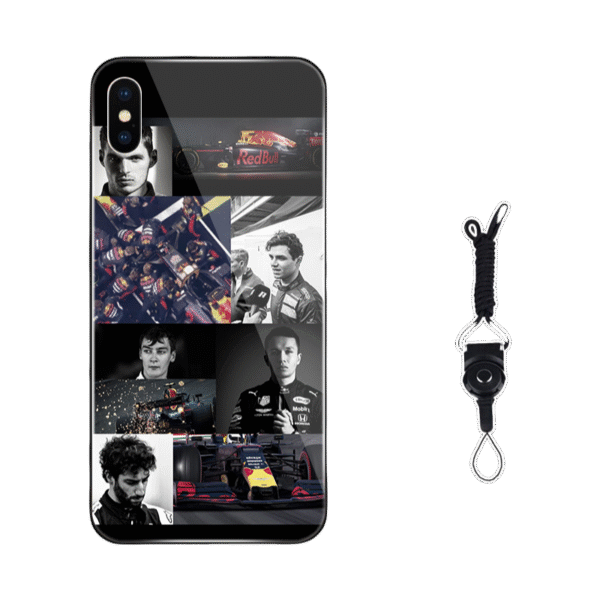 Red Bull  iPhone 15 Pro Max Case - Style II(A/B/C/D) Premium Liquid Silicone/Matte/Frosted Glass Phone Cover with Lanyard
