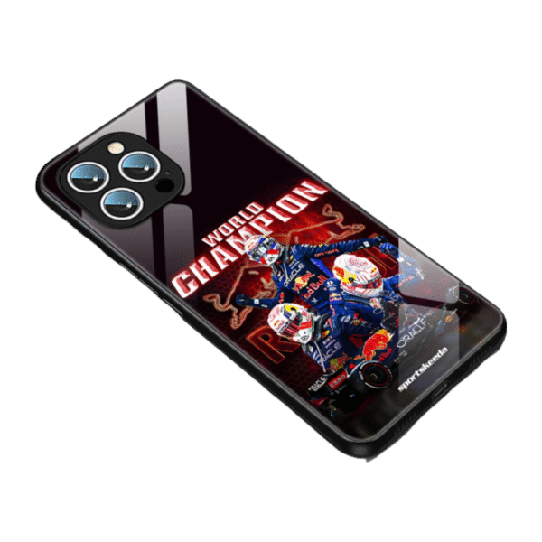 iPhone 16 Pro Max Case - MAX Verstappen 2025 Racing Style A/B/C/D/E Tempered Glass Cover for Red Bull Fans