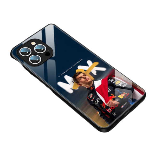 iPhone 16 Pro Max Case - MAX Verstappen 2025 Racing Style A/B/C/D/E Tempered Glass Cover for Red Bull Fans