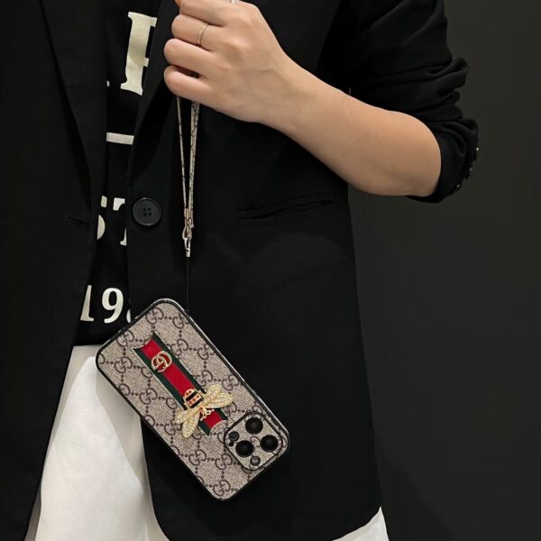 Handmade Gucci iPhone case-Gucci phone case iPhone 16 pro max