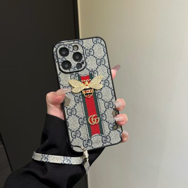 Handmade Gucci iPhone case-Gucci phone case iPhone 16 pro max